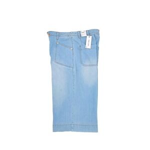Tribal Jeans Audrey Palazzo Capri Light Wash Casual Denim Pants Women's 6 NWT‎